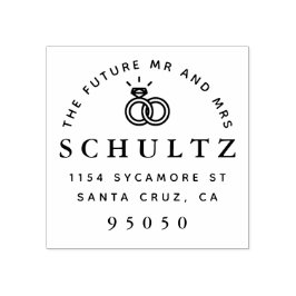Hochzeit Rings The Future Mr. & Mrs. Rücksendeadre Gummistempel