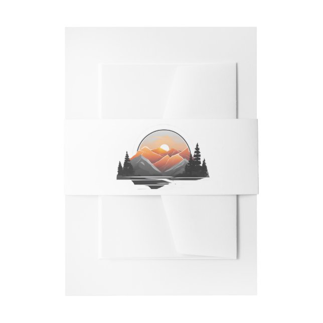 Hochzeit Rocky Mountain Forest Walland Sunset Einladungsbanderole (Vorderseite Beispiel)