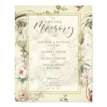 Hochzeit Romantischer Gedenktisch Vintage Floral