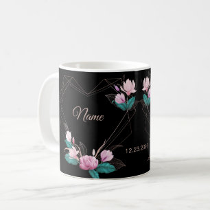 Hochzeit Rosa Floral Golden Geometrisch Elegant Sc Kaffeetasse