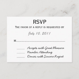 Hochzeit RSVP Karte