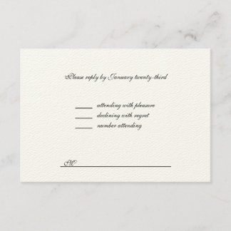 Hochzeit RSVP Karte