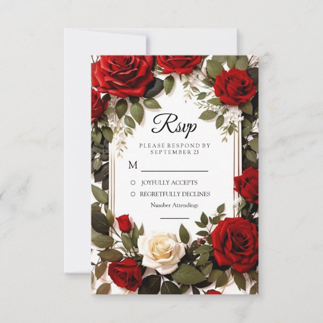 Hochzeit RSVP Karte (Vorderseite)