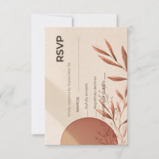 Hochzeit-RSVP-Karte Terrakotta-Bogen Olivenzweig Einladung