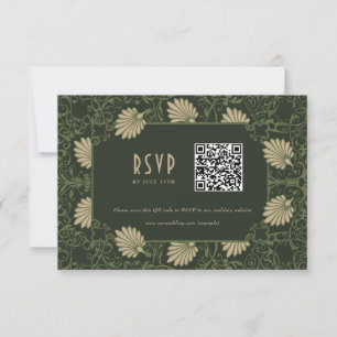 Hochzeit RSVP QR Code Nouveau Einladung