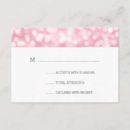 Hochzeit RSVP Rose Blush Pink Bokeh Lights