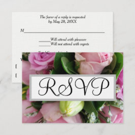 Hochzeit RSVP Roses Karte