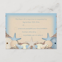 Hochzeit RSVP Schöne Tropical Beach Muscheln