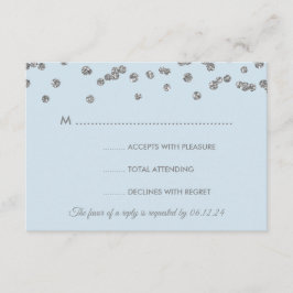 Hochzeit RSVP Silver Imitats Glitzer Confetti Ice 