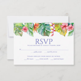 Hochzeit RSVP | tropische Wasserfarbe Karte