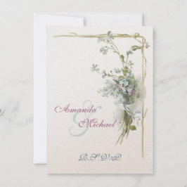Hochzeit RSVP vergesst mir Noten Karte