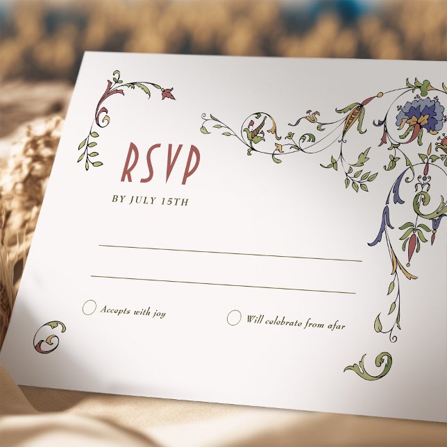 Hochzeit RSVP Viktorianische Belle Epoche einfügen Einladung (Von Creator hochgeladen)