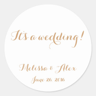 Hochzeit Runder Aufkleber