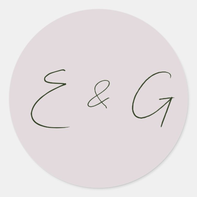 Hochzeit Runder Aufkleber (Vorderseite)