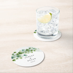 Hochzeit Runder Pappuntersetzer