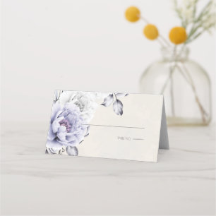 Hochzeit Rustic Lilac and Alabaster Peony Floral Platzkarte