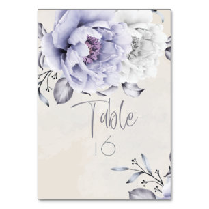 HOCHZEIT   Rustic Lilac and Alabaster Peony Floral Tischnummer