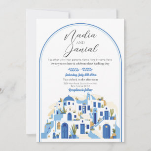 Hochzeit Santorini Griechenland Zeremonie Griechis Einladung