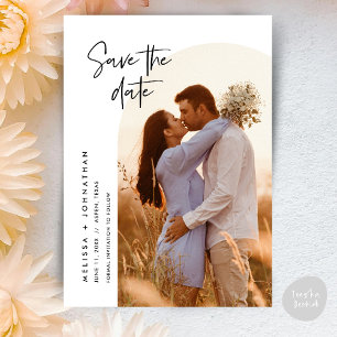 Hochzeit Sate Datum Moderne Minimalistische Bogen  Save The Date