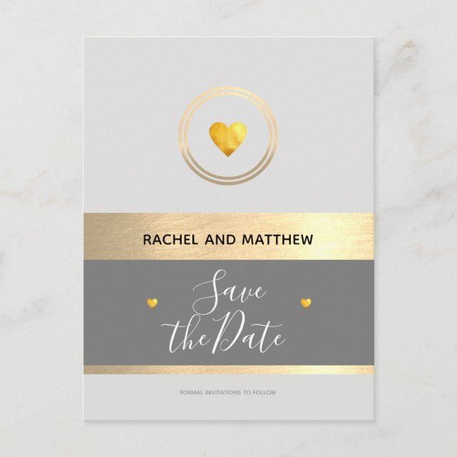 Hochzeit / Save the Date Ankündigungspostkarte (Vorderseite)