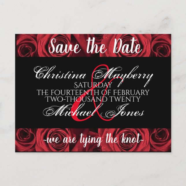 hochzeit save the date einladungspostkarte (Vorderseite)