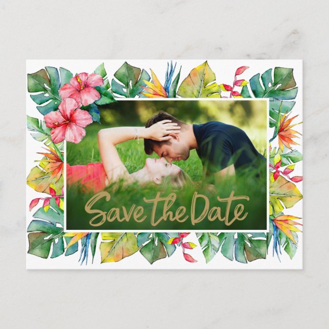 Hochzeit Save the Date | Foto an der Tropengrenze Postkarte (Vorderseite)