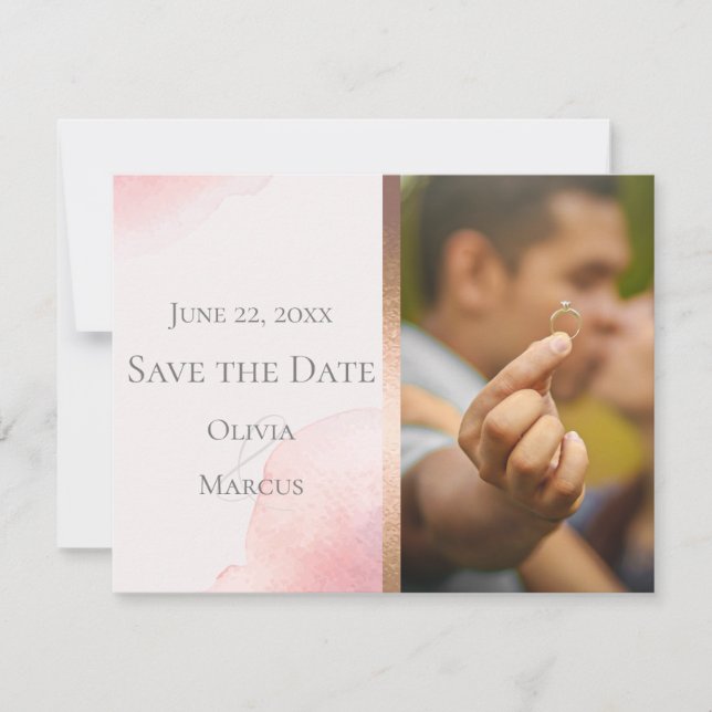 HOCHZEIT | Save the Date FOTO Rosa (Vorderseite)