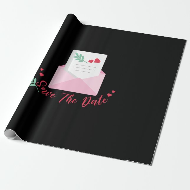 Hochzeit Save the Date Geschenkpapier (Ungerollt)