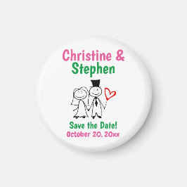 Hochzeit Save the Date Gevor Niedlicher Cartoon Co Magnet