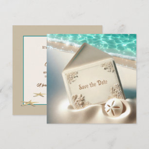 Hochzeit Save The Date im Strand Sand