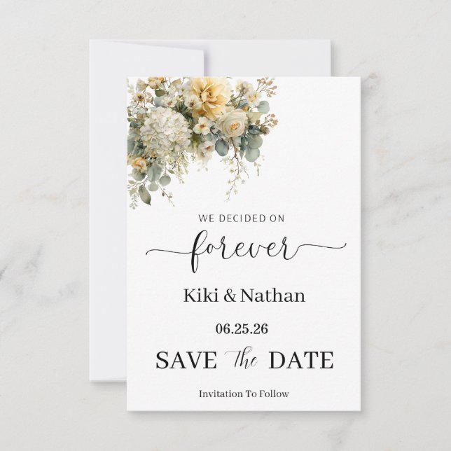 Hochzeit Save the Date Karte (Vorderseite)