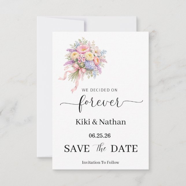 Hochzeit Save-the-Date-Karte (Vorderseite)