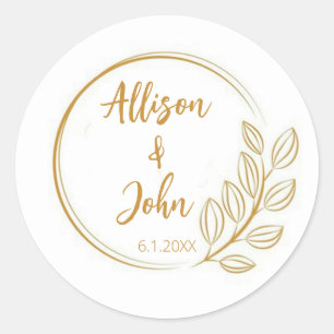 Hochzeit/Save the Date Runder Aufkleber