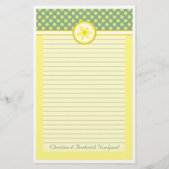 Hochzeit, Schreibwaren Briefpapier (Vorderseite)