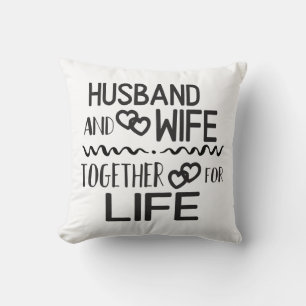 Hochzeit Schwarz Weiß Braut Bräutigam Liebe Jubilä Kissen