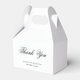 Hochzeit Schwarz & Weiß Minimalistisches Skript Da Geschenkschachtel