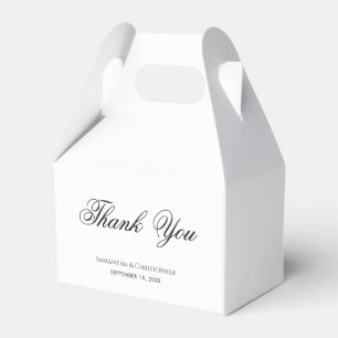 Hochzeit Schwarz & Weiß Minimalistisches Skript Da Geschenkschachtel