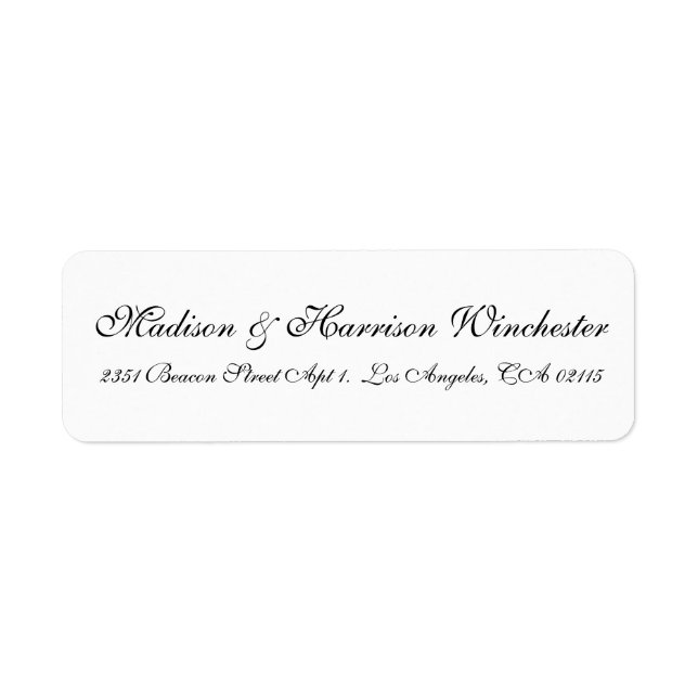 Hochzeit Schwarz-weißer Schriftzeichen (Vorne)