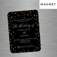 Hochzeit schwarzen goldenen Sterne elegante Drehbu