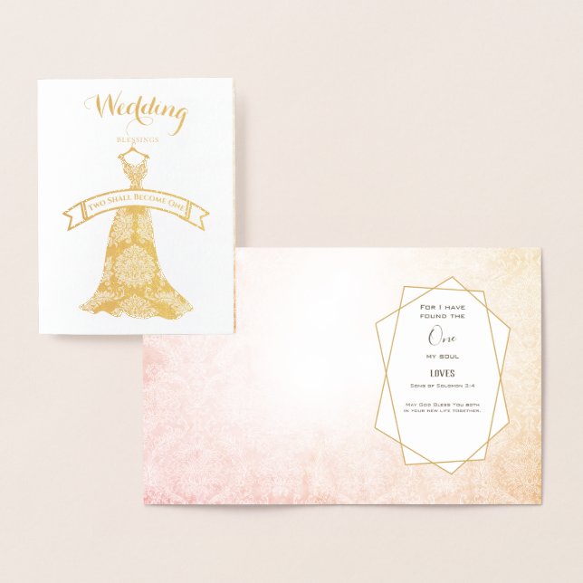 Hochzeit Segen Zwei wird eins Folienkarte (Anzeige)