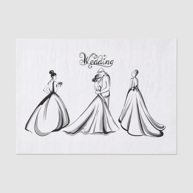 Hochzeit Seidenpapier (Vorderseite)