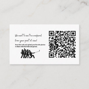 Hochzeit senden Sie uns Ihre Bilder ADD IHREN QR C Begleitkarte