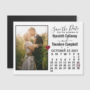 Hochzeit Sichern des Fotos Datum Oktober 2021 Kale Magneteinladung