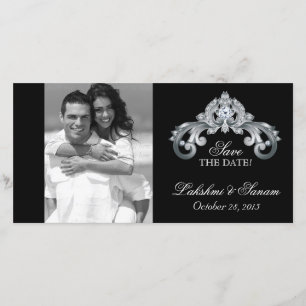 Hochzeit Sichern Sie das Datum Fotokarte Silver Ja Save The Date