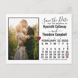 Hochzeit Sichern Sie den Termin Februar 2020 Kalen Einladungspostkarte