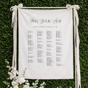 Hochzeit Sitzplan Alphabetisch Stoff Wandteppich
