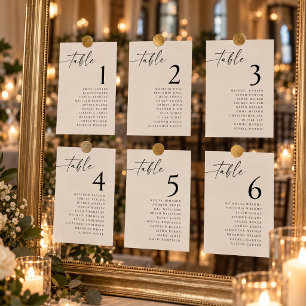 Hochzeit Sitzplan Tischzahlen 5x7 Dankeskarte