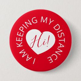 Hochzeit Soziales distanzierendes Gästehaus rotes Button