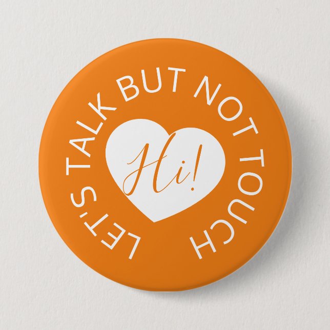 Hochzeit Soziales distanziertes Gästehaus Orangenh Button (Vorderseite)