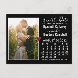 Hochzeit Speichern Sie das Date August 2022 Calend Einladungspostkarte